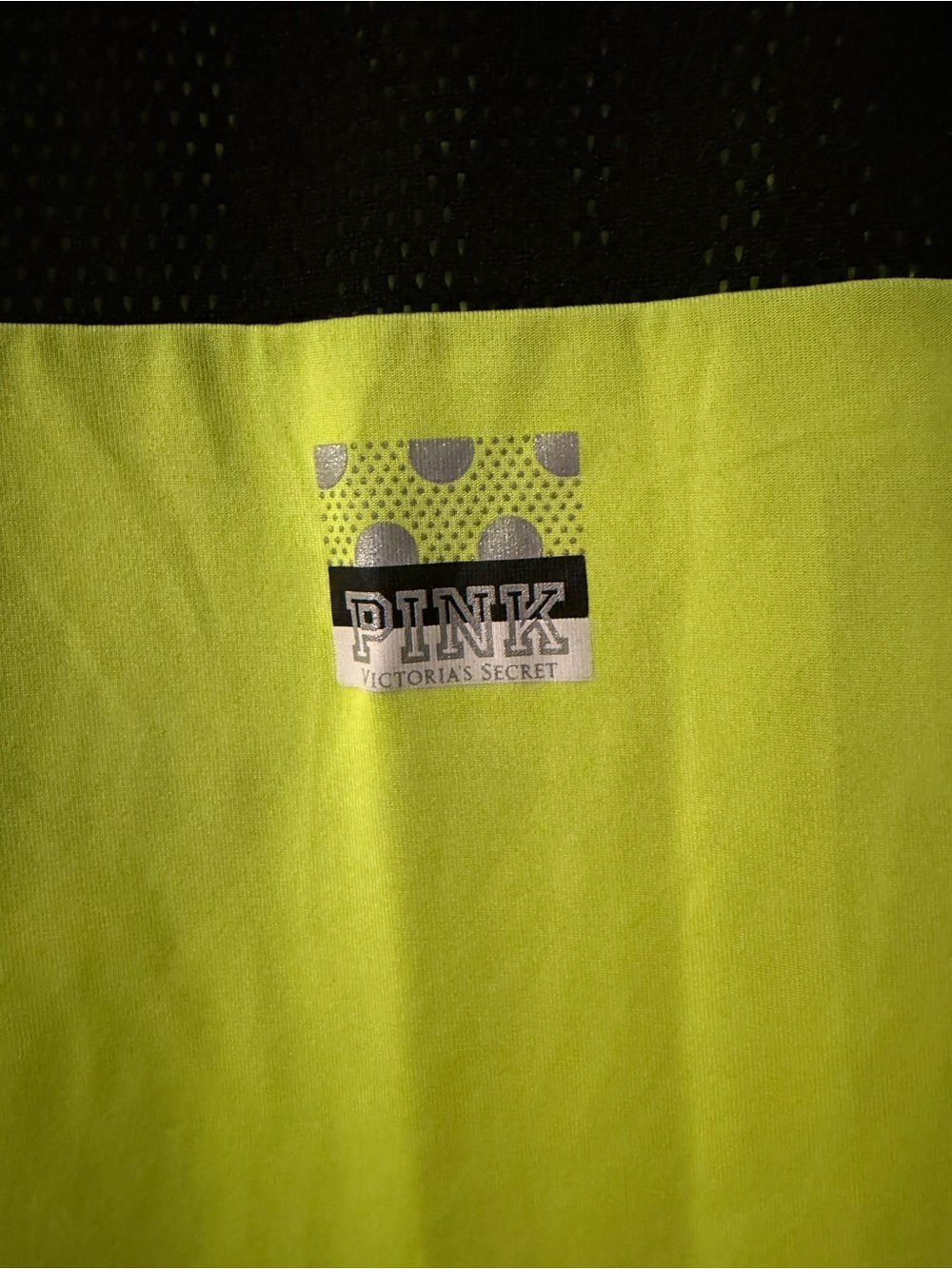 Victoria's Secret Pink Neon Yellow Black Trim 'NOPE NOT TODAY' Tank - Picture 3 of 4